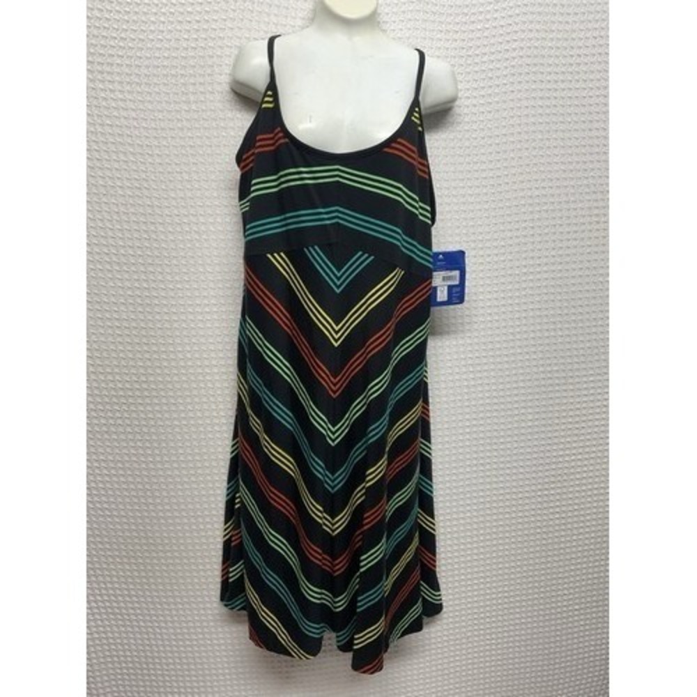 NWT Patagonia Geometric Racer Back Spright Midi Dress Women XL Vietnam Cotton/Te